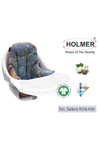 Holmer Leke Tutmaz Organik Mama Sandalyesi Minderi & Kılıfı Md