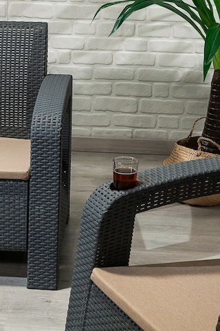 Olimpos 3+1+1+s Balkon&teras Bahçe Mobilyası / Antrasit