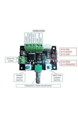 12-24v Step Motor Hız Kontrol Kartı Pulse Sinyal Üretici