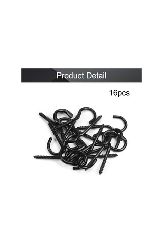 16pcs 2.17 'uzunluk Tavan Bardakları Kancalar Demir Vidalı Askılı Kanca Göz Şekli Yüzük Kancaları 24 x 28 x 20 MM