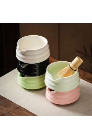 Besthome1 Yeşil Maccha Fincanı 500 Ml - Yıkamak Kolay, Fırın & Mikrodalga Uygun Açık Yeşil