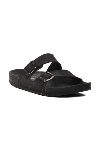 Pierre Cardin Siyah Nubuk Erkek Terlik Pc-7241 M A-siyah Siyah