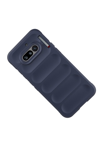 Nothing Phone 4a Kılıf Kamera Korumalı Darbe Emici Esnek Tpu Oyuklu Arka Yüzey Tasarımlı Pürüzsüz Silikon Lacivert
