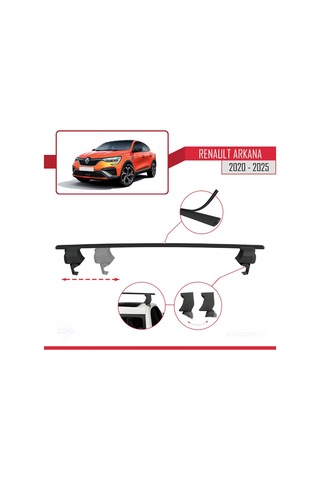 Renault Arkana 2020 Ve Sonrası İle Uyumlu Ace-4 Ara Atkı Tavan Ba