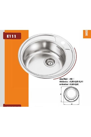 Ekosan K - 48 Paslanmaz Eviye + Sifon