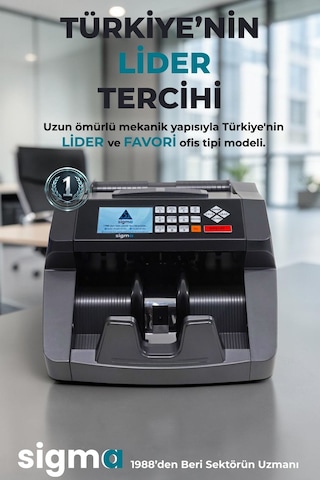 SC7520 Karışık Para Sayma Makinesi, TL Karışık, Euro ve Usd Adet Sayım + Müşteri Ekranı