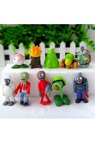 Plants And Zombies Zombiler+ Bitkiler 10 Adet 3-7 Cm Figur Set