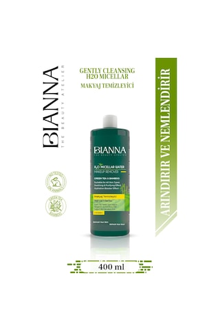 Makyaj Temizleme Suyu C Vitaminli Bambulu Ve Yeşil Çaylı Makyaj Temizleyici - 400ml Yüztemiz