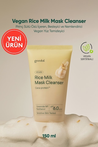 Pirinç Sütü İçerikli, Besleyici Ve Nemlendirici Yüz Temizleyici Goodal Vegan Rice Milk Mask Cleanser