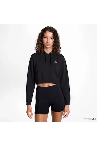 Converse Classic Kadın Siyah Hoodie