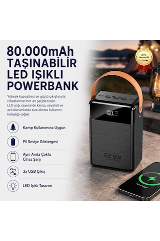 P08-80000mah Taşınabilir Powerbank-1492 BEYAZ