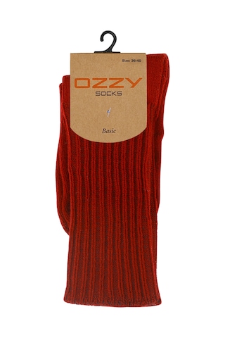 Ozzy Socks Soft Touch Kışlık Kadın Yünlü Uyku Çorabı Bordo