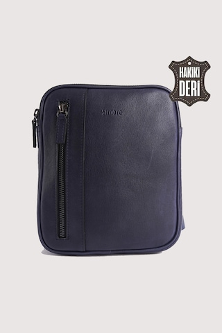 Hakiki Deri Erkek Postacı Çantası Lacivert Smr9250 Lacivert