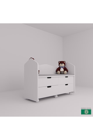 Çocuk Odası Tekerlekli Oturma Yerli Ve Çekmeceli Mobilya