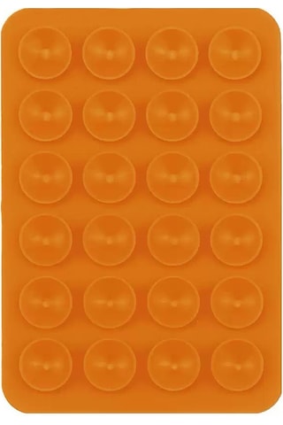 Maks Technology Kare Öpücüklü 03 Mkst Çift Taraflı Silikon Tutucu 5,50cm X 8cm - Turuncu Turuncu