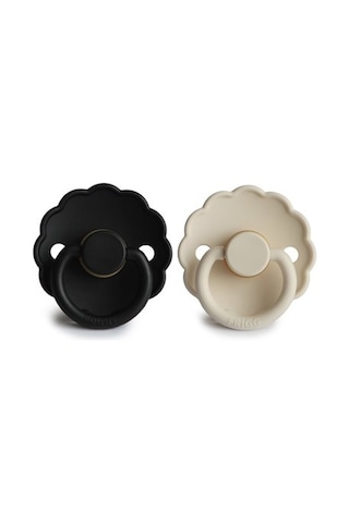 FRIGG Daisy İkili Kauçuk Emzik - Cream/Jet black 0-6 ay