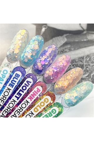 Nail Art Tasarım Jel Gel Korean Opal 5 Gr Işıltılı Nail Art Jeli Beyaz