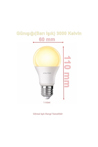 Voltek 9w Led Ampul E-27 Duylu Günışığı