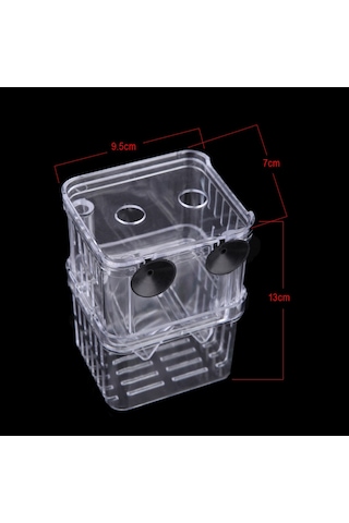 Xindoker Büyük Boy Şeffaf Balık Yavruları Koruma Kutusu - Çok Amaçlı Akvaryum İzolasyon Kutusu