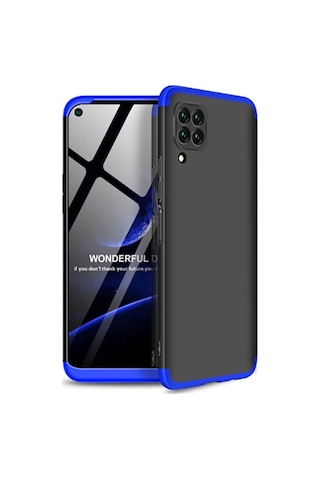 Huawei P40 Lite Kılıf Zore Ays Kapak Siyah-Mavi