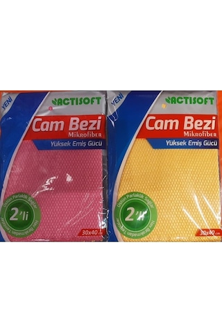 Cam Bezi Mikrofiber 2 Li Paket 2 Adet Renkli