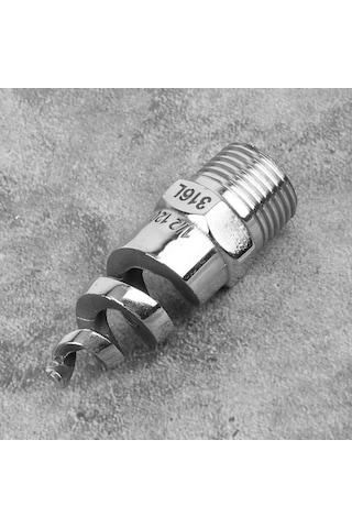 Lemestar 316l Paslanmaz Çelik Spiral Nozzle, Erkek Vida Bağlantılı, 60 -180 Açı, Boş/sert Konik Sprey, G1/2 Dn15