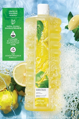 Avon Senses Lemon Burst Limon Ve Reyhan Kokulu Banyo Köpüğü 1 L