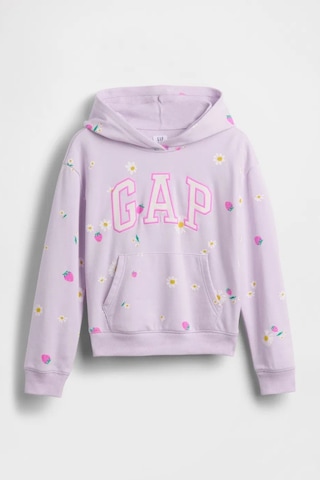 Kız Çocuk Relaxed Gap Logo Fransız Havlu Kumaş Sweatshirt Mor