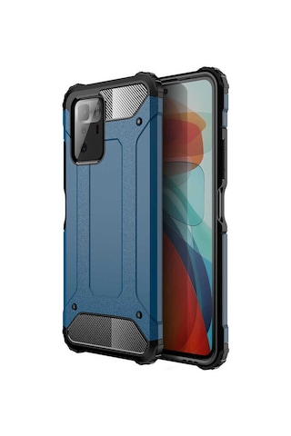 Noktaks - Xiaomi Uyumlu Xiaomi Poco X3 Gt - Kılıf Çift Katman Zırh Tank Crash Military Kapak - Kırmızı