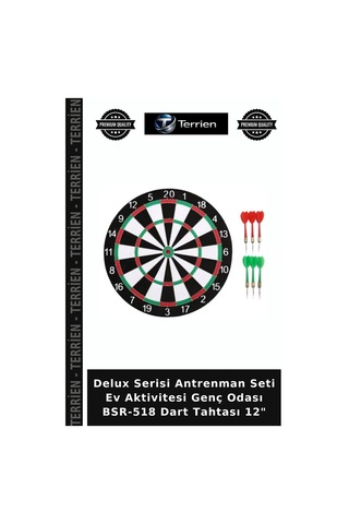 Delux Serisi Antrenman Seti Ev Aktivitesi Genç Odası Bsr-518 Dart Tahtası 12"