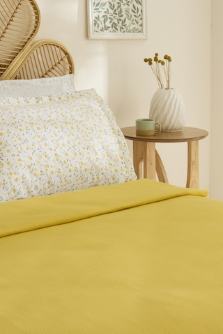 Karaca Home Lina Bambu Tek Kişilik Pike Takımı Sarı Sarı