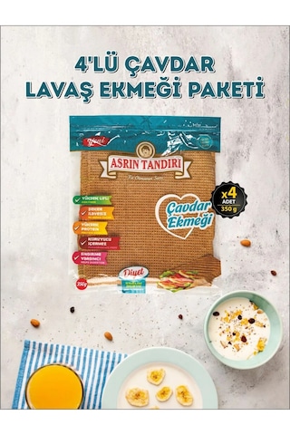 Asrın Tandırı Çavdar Lavaş Ekmeği 4 x 350 G