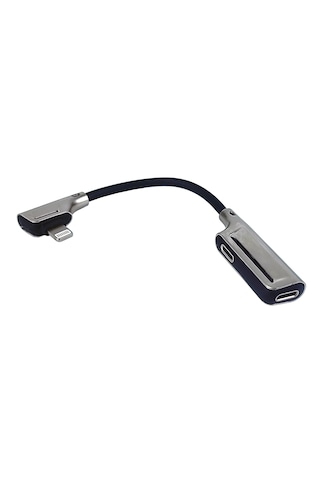Aluminyum Kasa Çift Lightning Çoklayıcı Adaptör Dual Jak