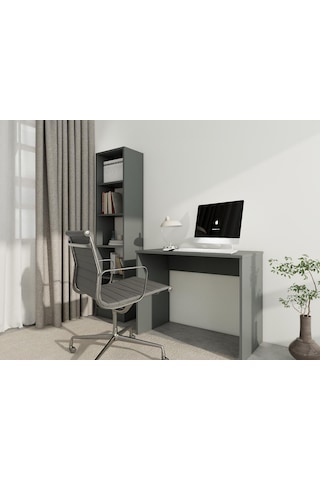 Ofis Çalışma Bilgisayar Masası Koyugri Koyu Gri