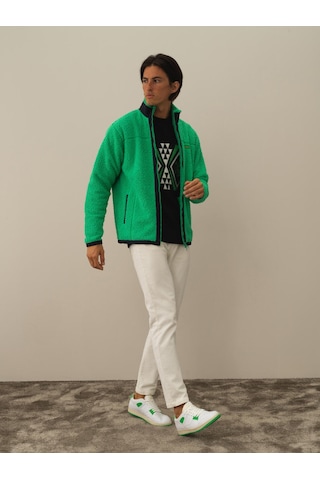Yeşil Formunu Koruyan Regular Fit Mont 195057
