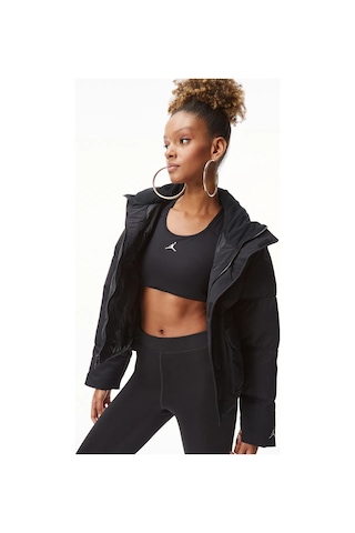 Nike Jordan Flight Oversize Women's Puffer Jacket Kadın Oversize Şişme Mont Siyah Siyah