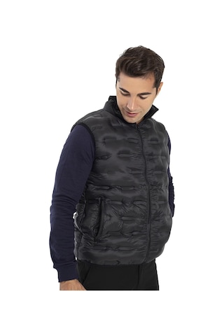 Crozwise Erkek Dolumlu Spor Outdoor Yelek Siyah