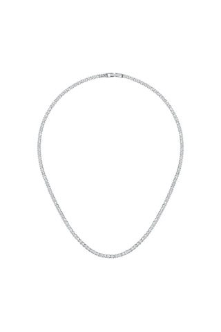 Merano Design 3 MM Rhodium Su Yolu Kolye