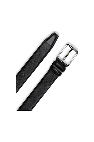 Mft Leather Hakiki Deri Erkek Kemer Desenli, 3,5 Cm, Siyah 9061 Siyah