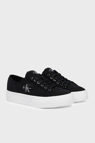 Calvin Klein Deri Karışımlı Logolu Sneaker Ayakkabı Hw0hw03088beh Bayan Ayakkabı Hw0hw03088 Beh Siyah