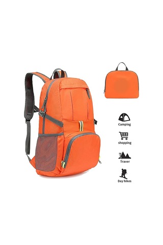 Sırt Çantası, Katlanabilir, Suya Dayanıklı, Hafif Günlük Sırt Çantası, Seyahat İçin Katlanabilir Sırt Çantası, Turuncu Diğer