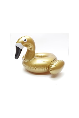 Flamingo Bardak Tutucu - Şişme Bardaklık - 1909045-Rosegold Çok Renkli