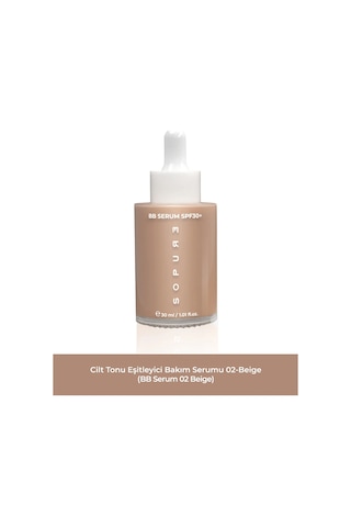 Sopure Cilt Tonu Eşitleyici Renkli BB Serum 02 Beige