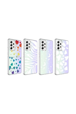 Khayra Galaxy Uyumlu A13 4g Kılıf M-blue Desenli Kapak - Heart No3 Heart No3