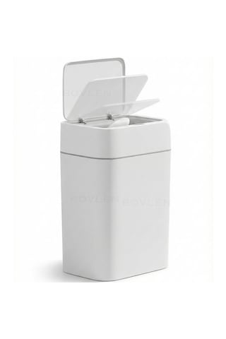 18 Litre Otomatik Hareket Sensörlü Çöp Kovası, Banyo Çöp Kovası, Çöp Kutusu Beyaz