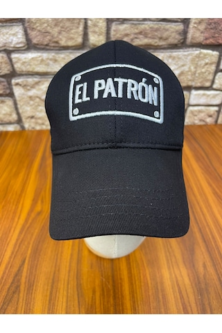 Hamze El Patron Nakışlı Siyah Renk Unisex Cap Şapka