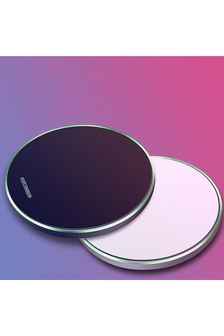 Jeemson Alüminyum Gümüş Yansımalı 15w Hızlı Şarj Kablosuz Telefon Şarj Cihazı 3-8mm Kılıf Geçirimi, Led Göstergeli