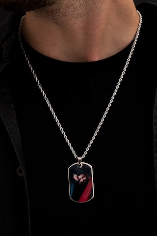 Osmanlı Gümüş Ahmet Kaya Baskılı Asker Künyesi Erkek Çelik Kolye Çelik