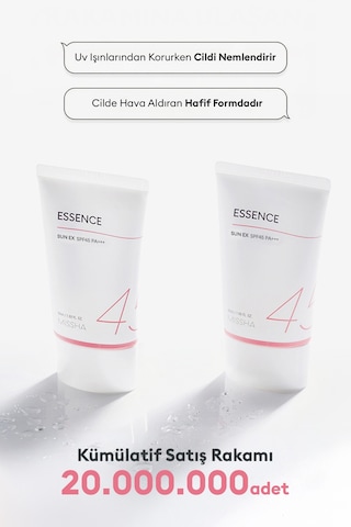 Missha Aydınlatıcı Nemlendirici Güneş Kremi All Around Safe Block Essence Sun EX SPF45/PA+++ 50 ML