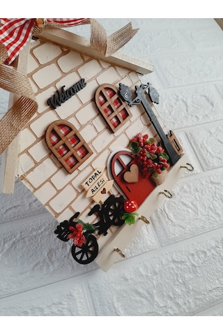Psacraft Hediye Çeyizlik Taş Desenli Kurdeleli Ahşap 23 X 25 Mdf